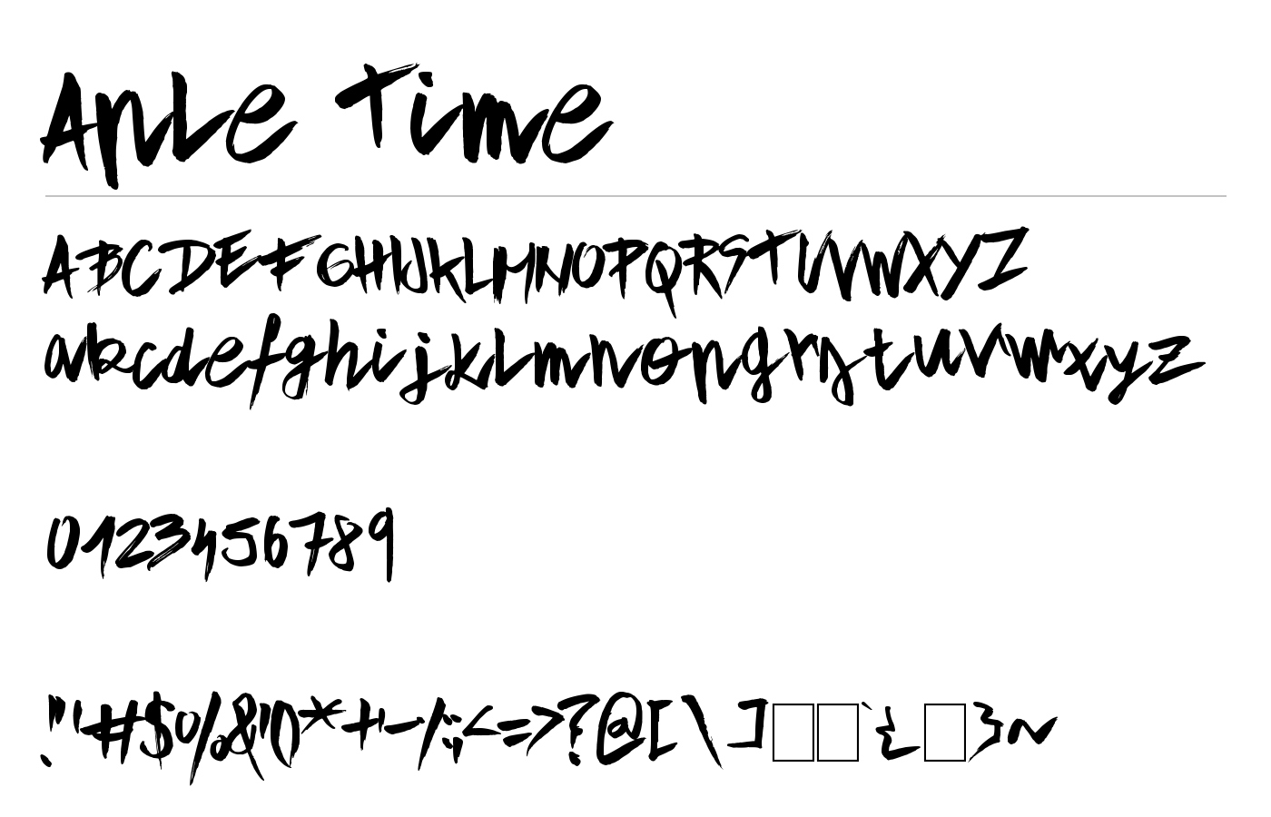 Aple Time Font preview