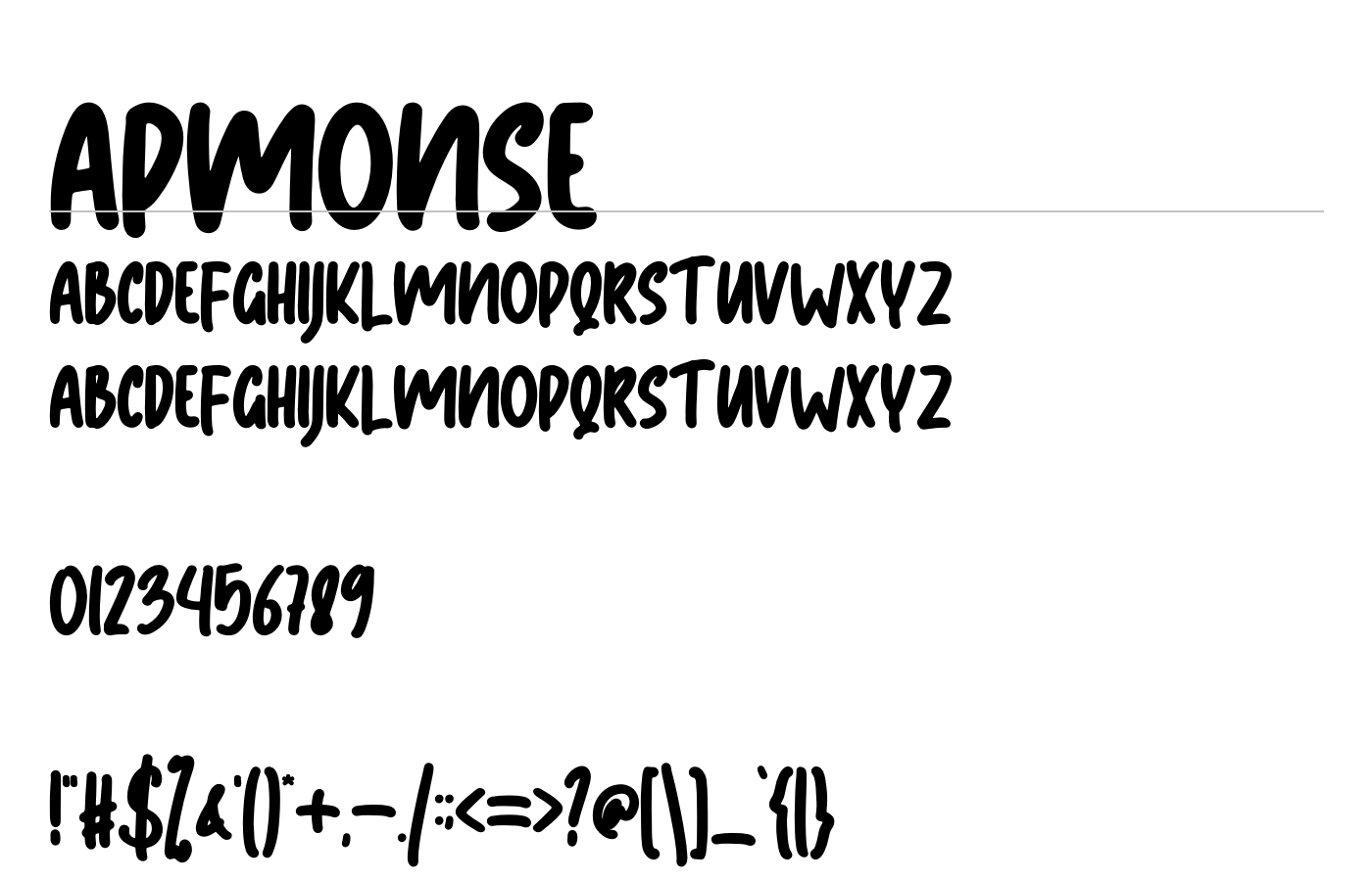 Apmonse Font preview