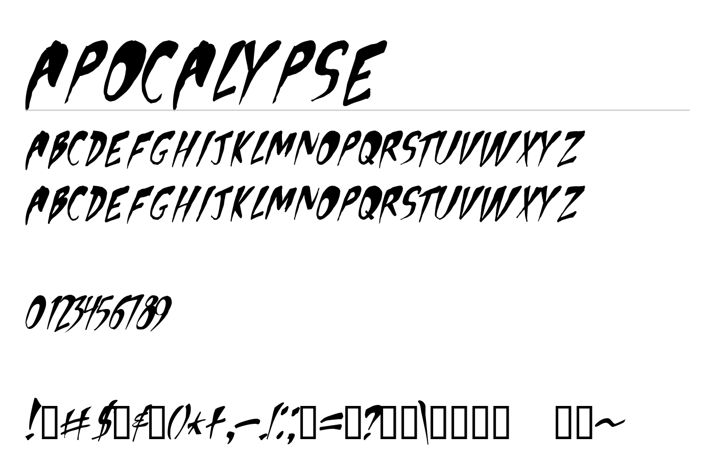 Apocalypse Font preview