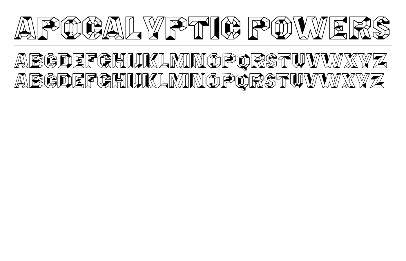 Apocalyptic Powers Font preview