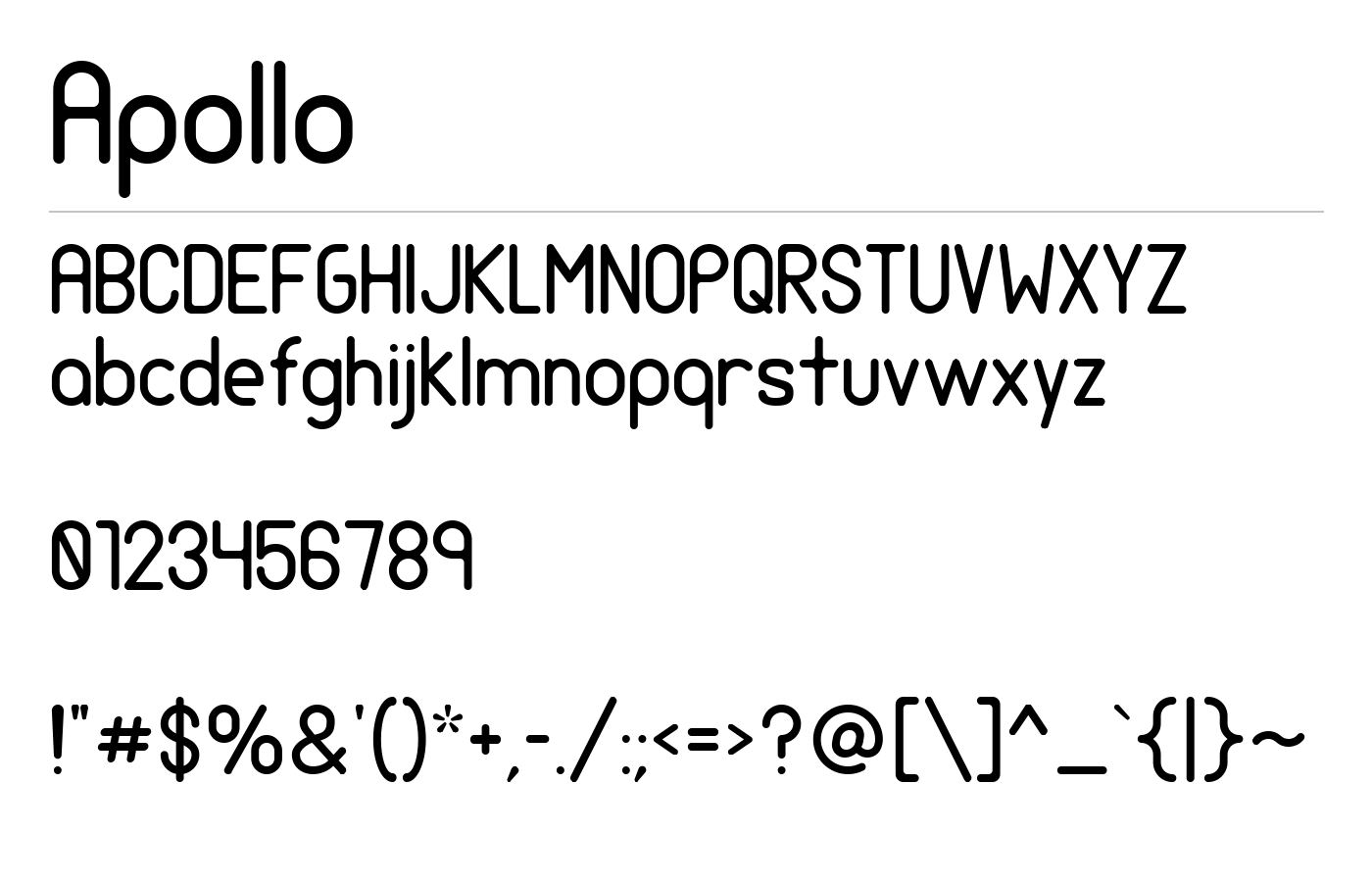 Apollo Font preview