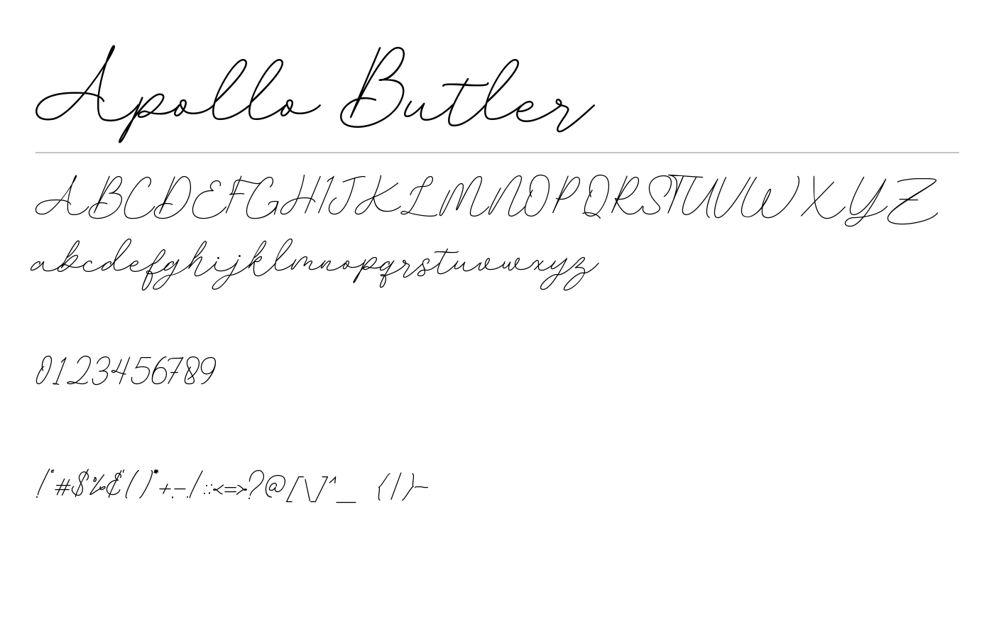 Apollo Butler Font preview
