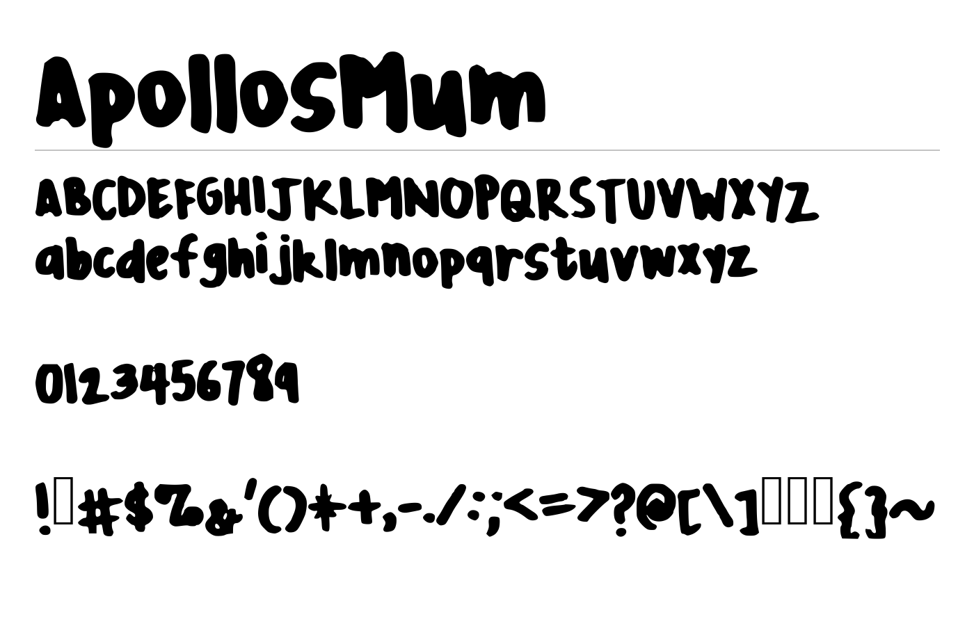 ApollosMum Font preview