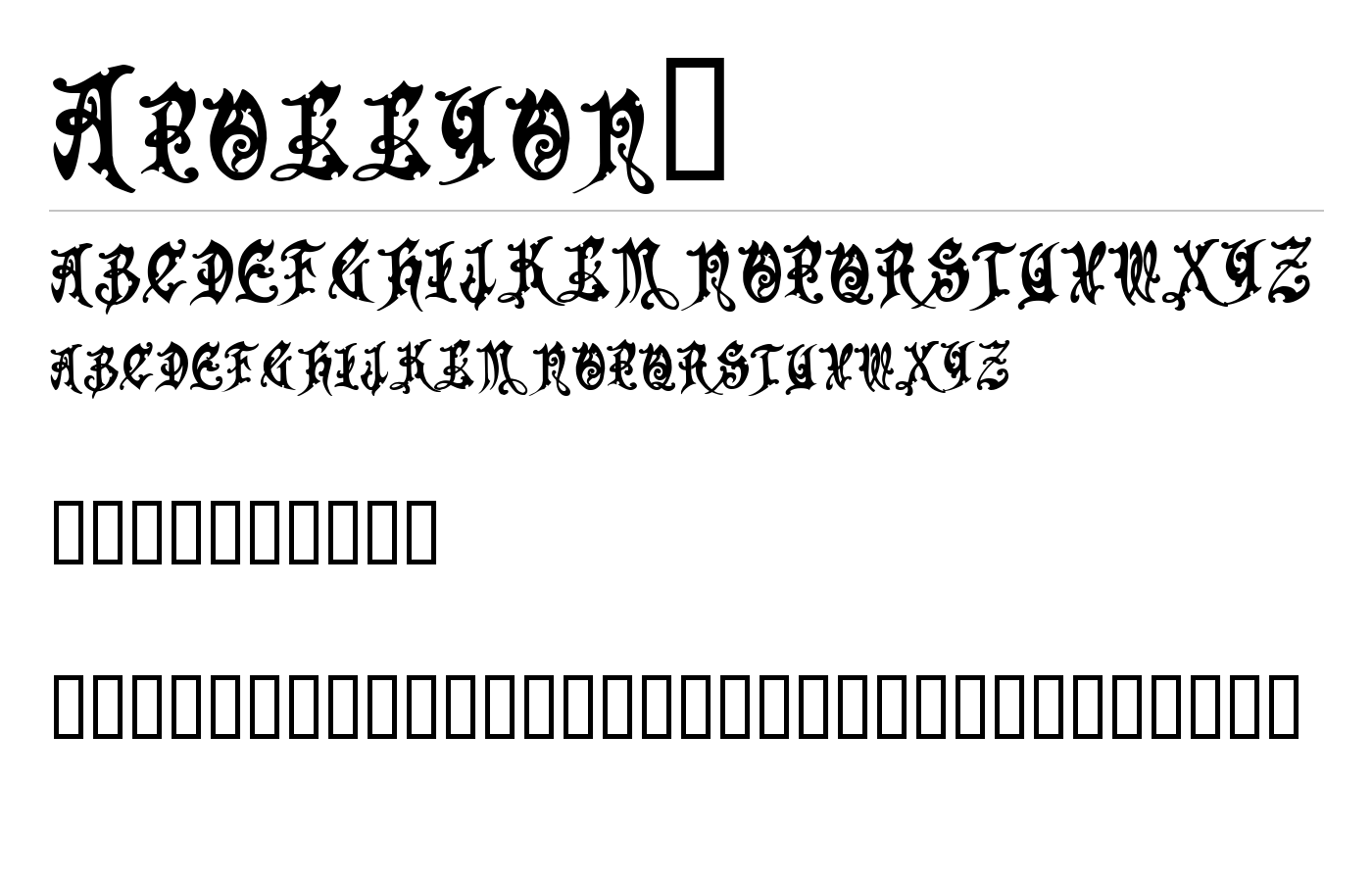 Apollyon™ Font preview