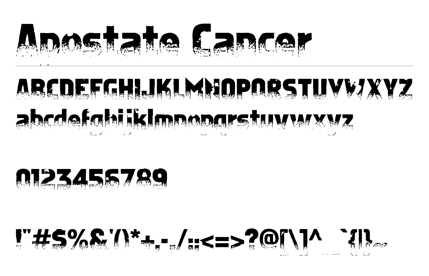 Apostate Cancer Font preview