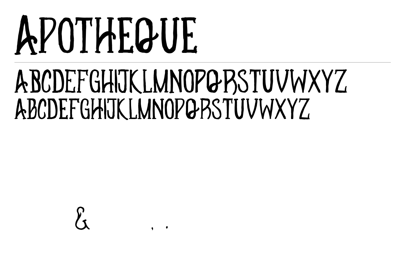 Apotheque Font preview