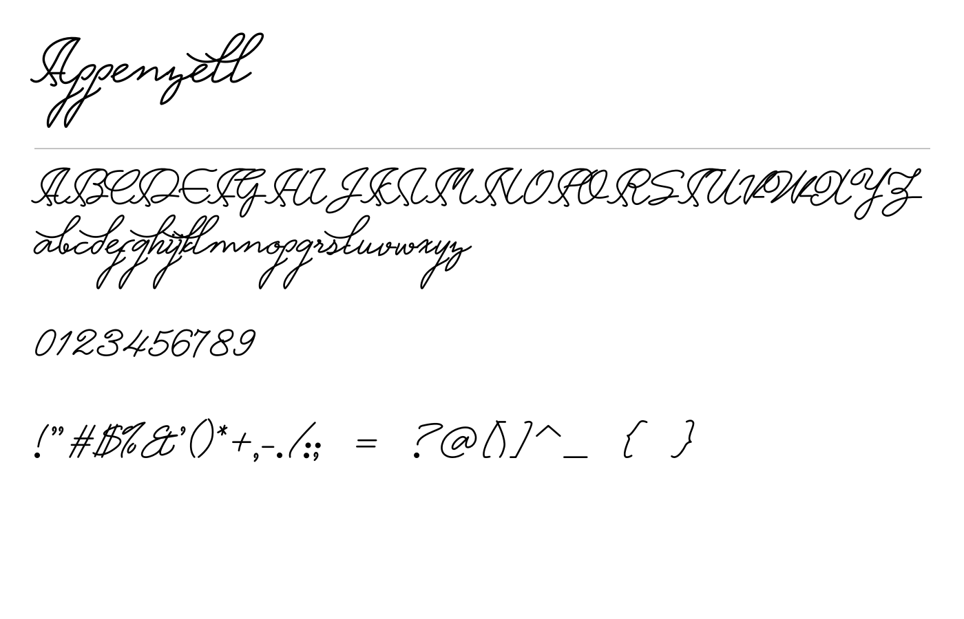 Appenzell Font preview