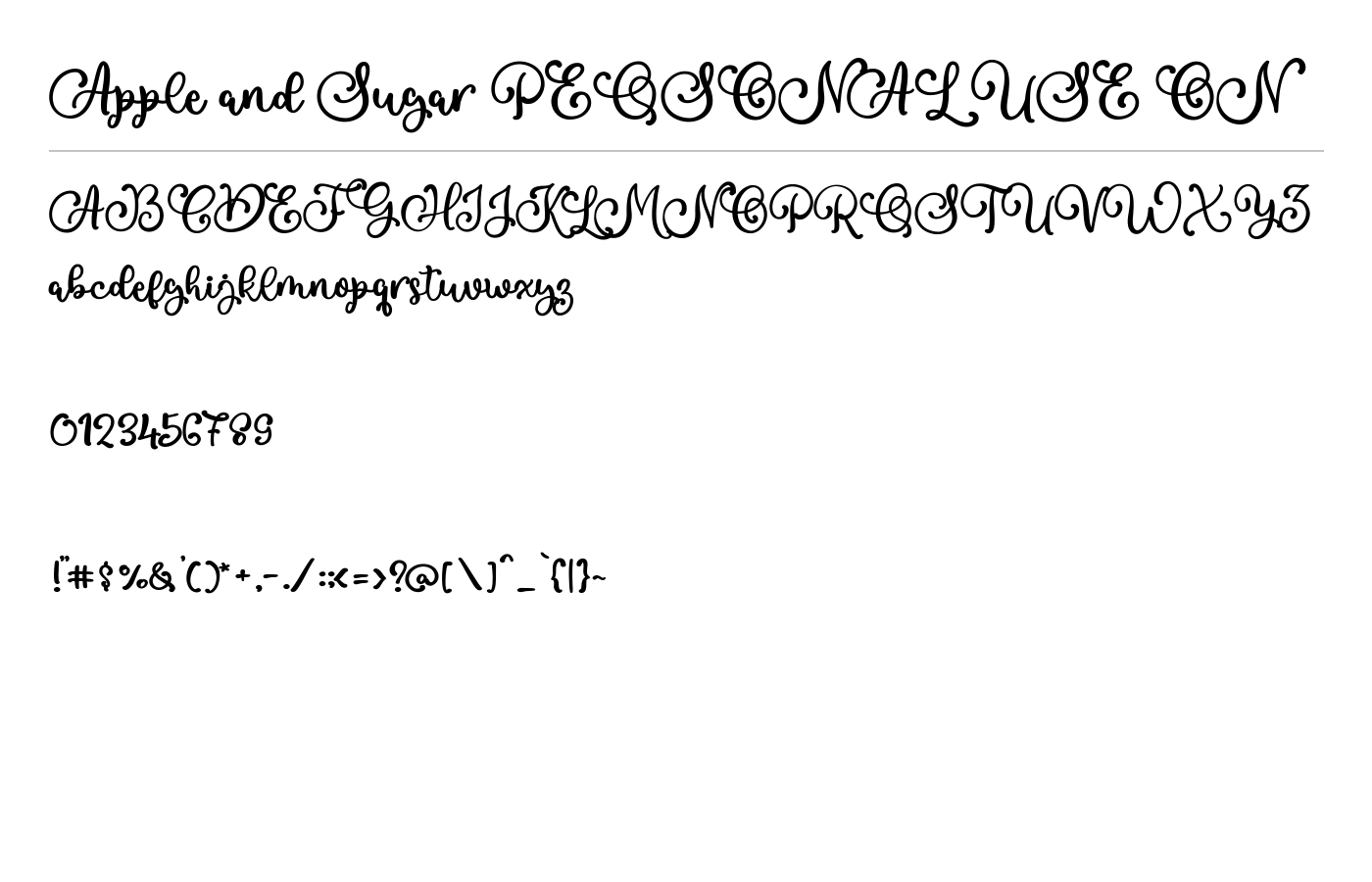 Apple and Sugar Font preview