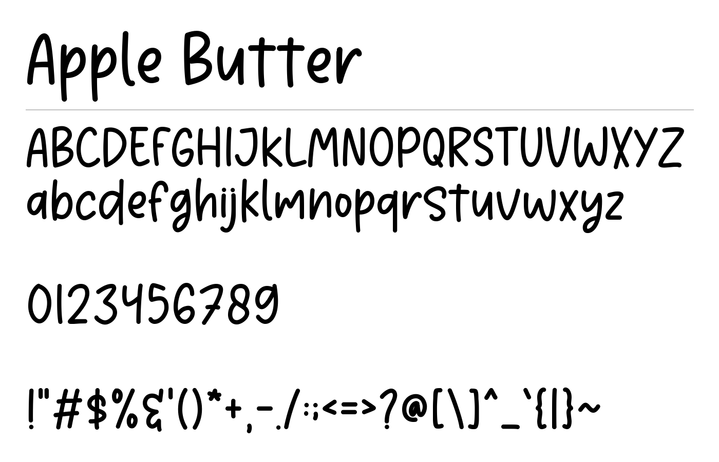 Apple Butter Font preview