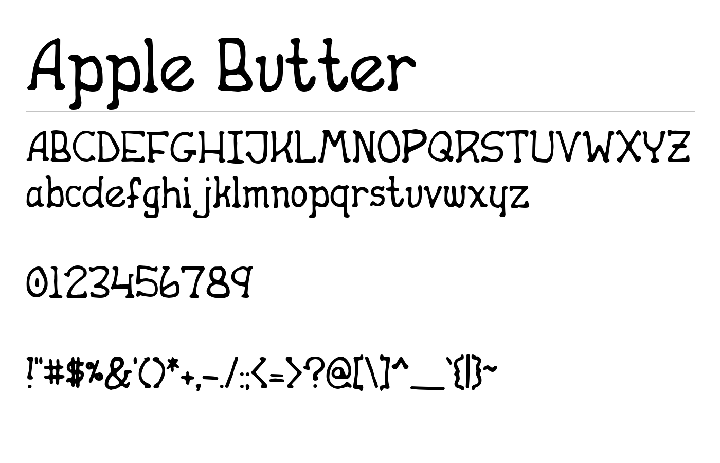 Apple Butter Font preview