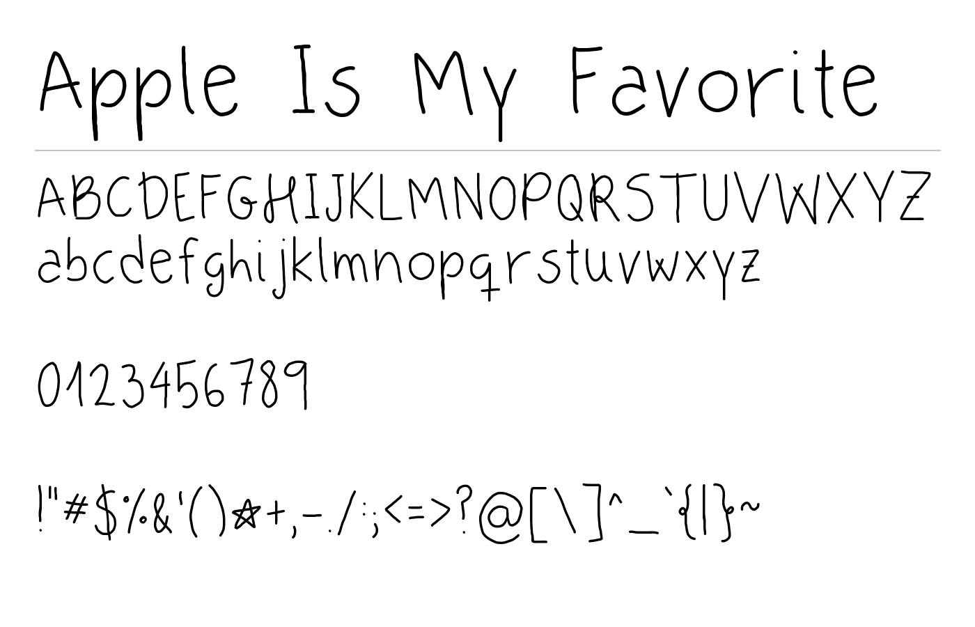 Apple Is My Favorite Font preview