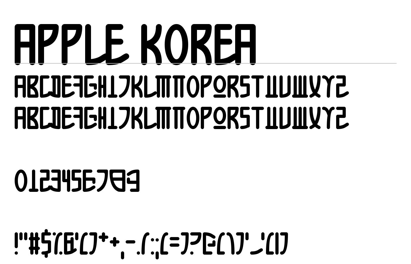 Apple Korea Font preview