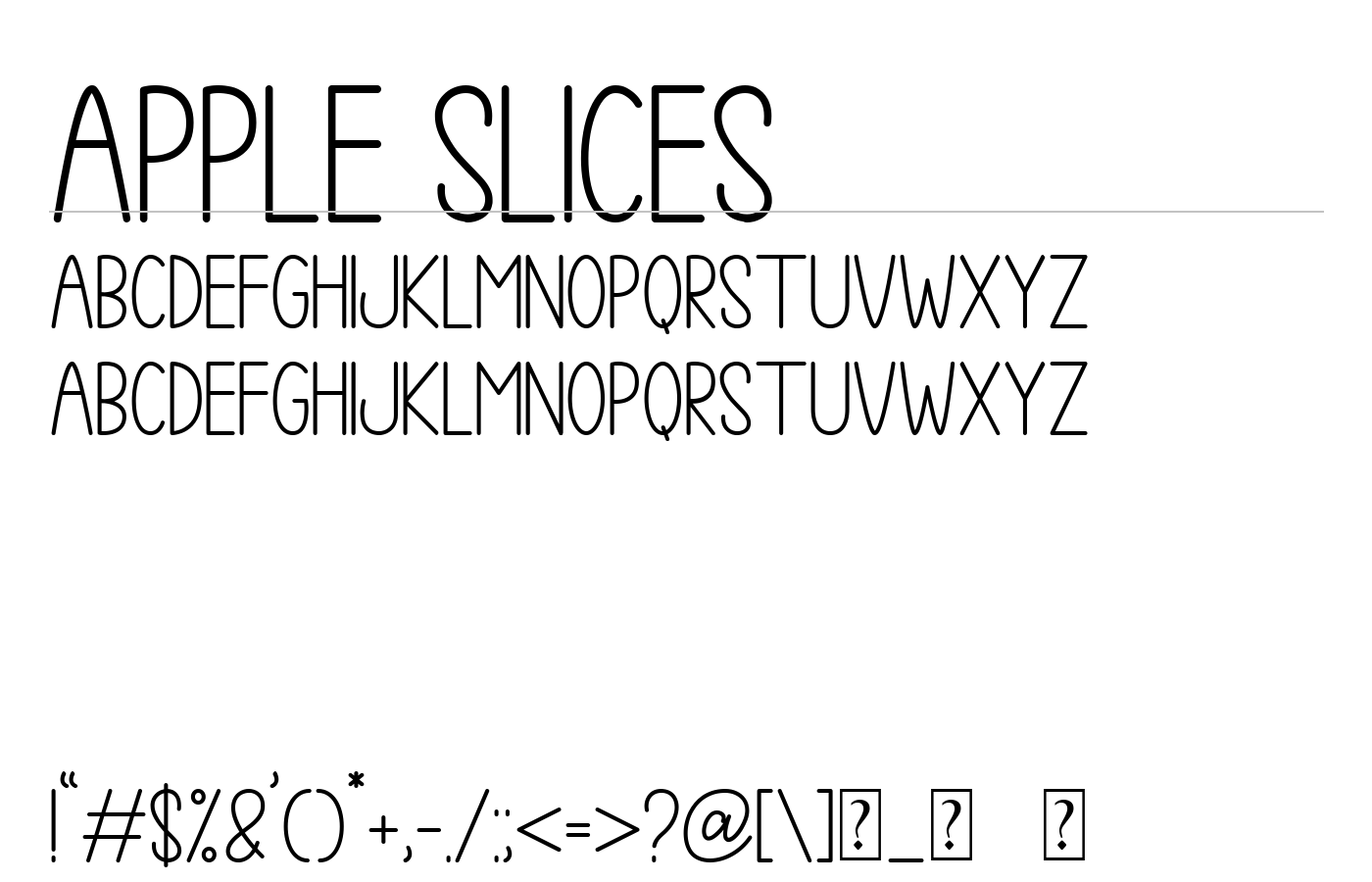 Apple Slices Font preview