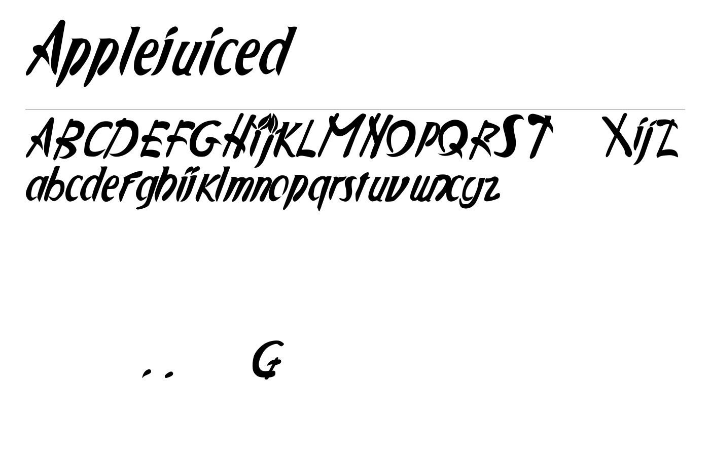 Applejuiced Font preview