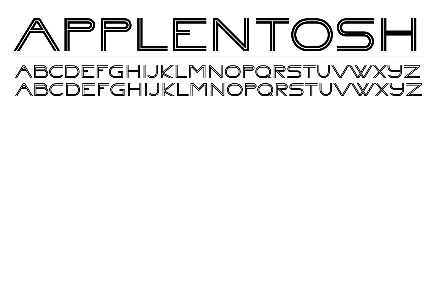 Applentosh Font preview
