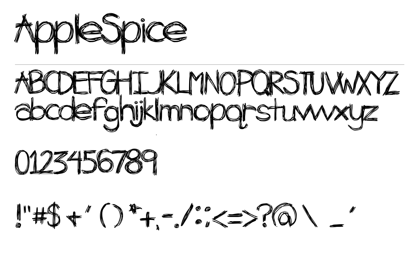 AppleSpice Font preview