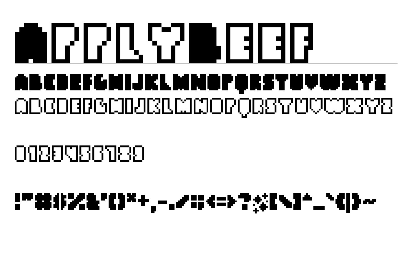 ApplyBeef Font preview