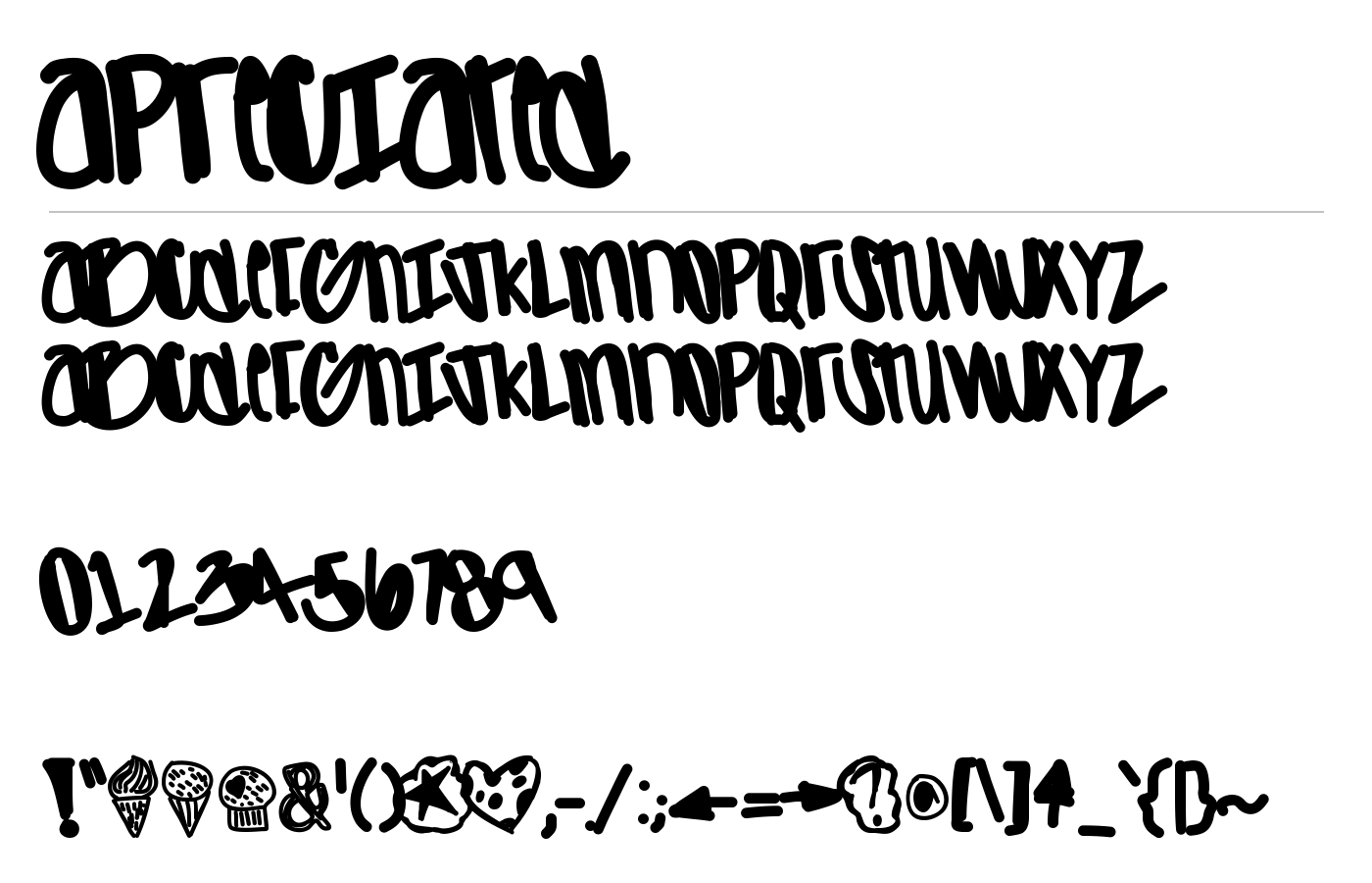 Apreciated Font preview