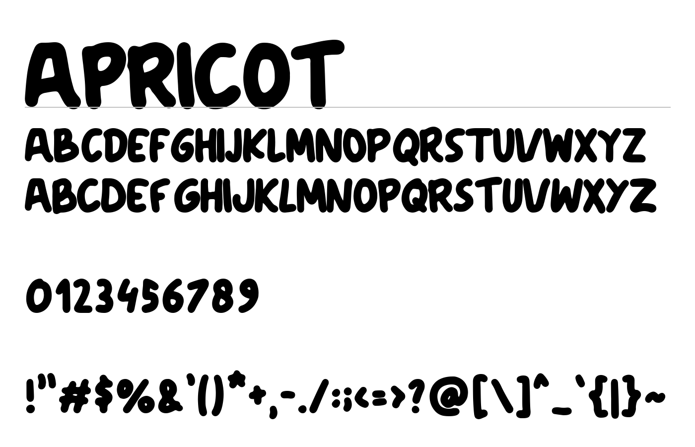Apricot Font preview