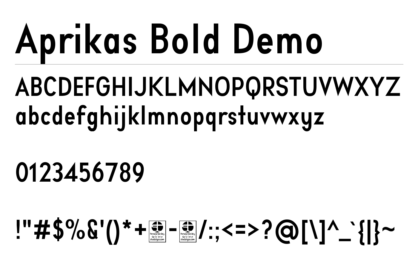 Aprikas Regular Demo Font preview