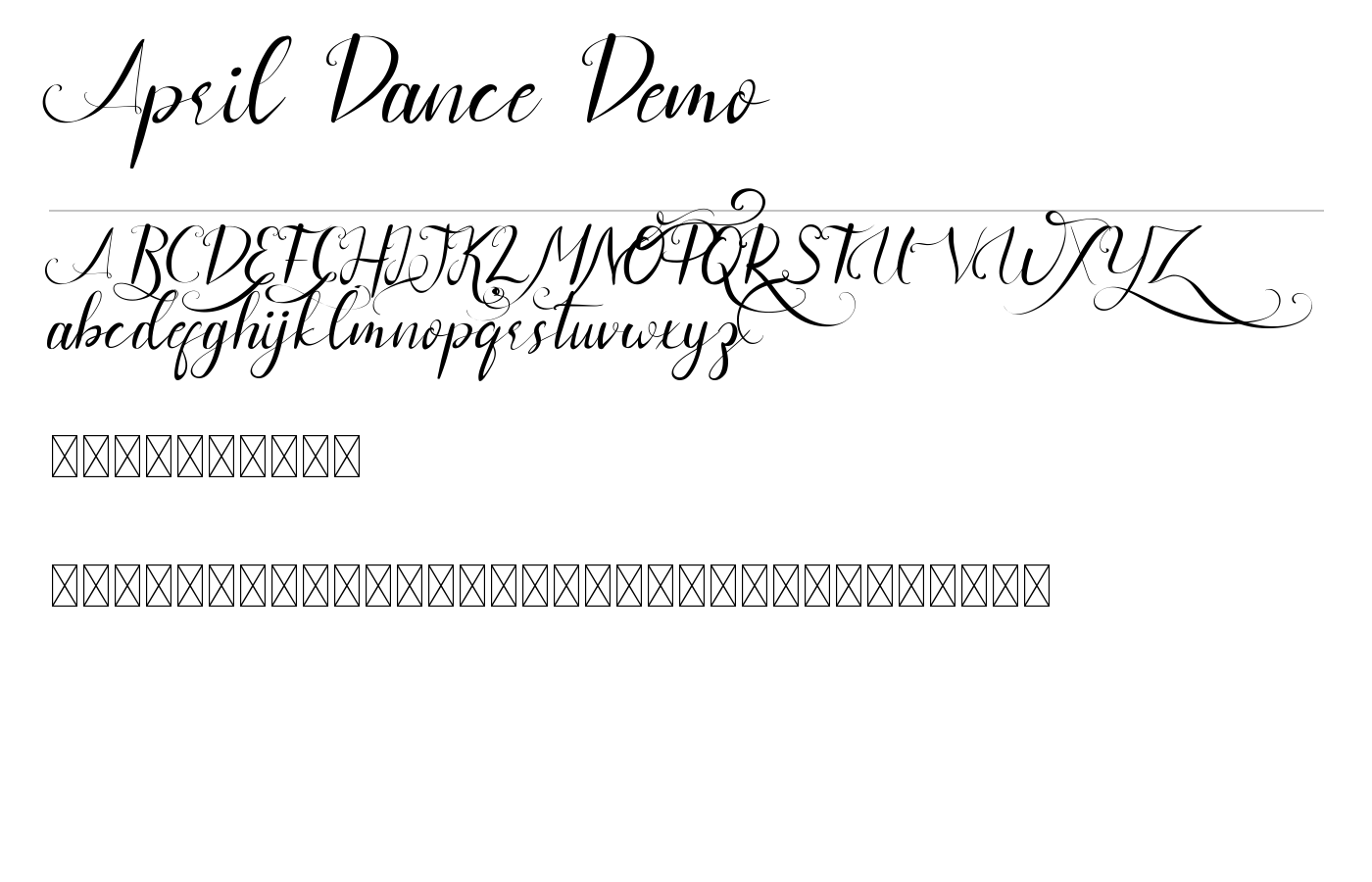 April Dance Demo Font preview
