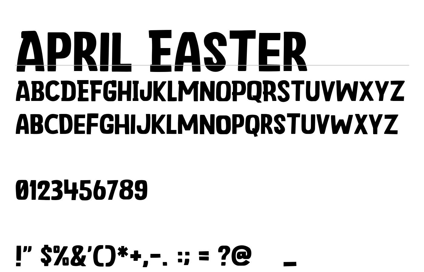 April Easter Font preview