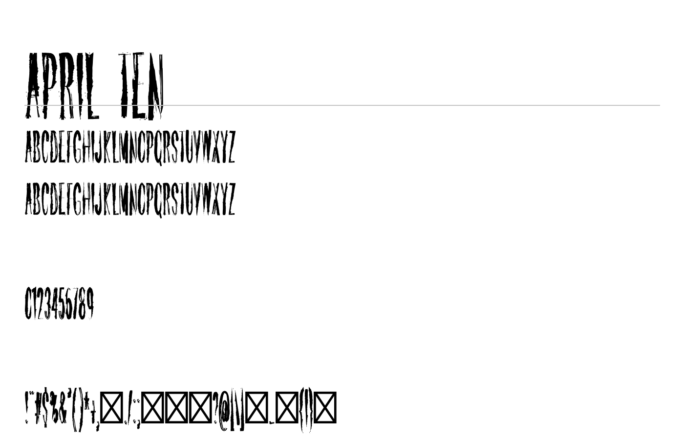 April Ten Font preview
