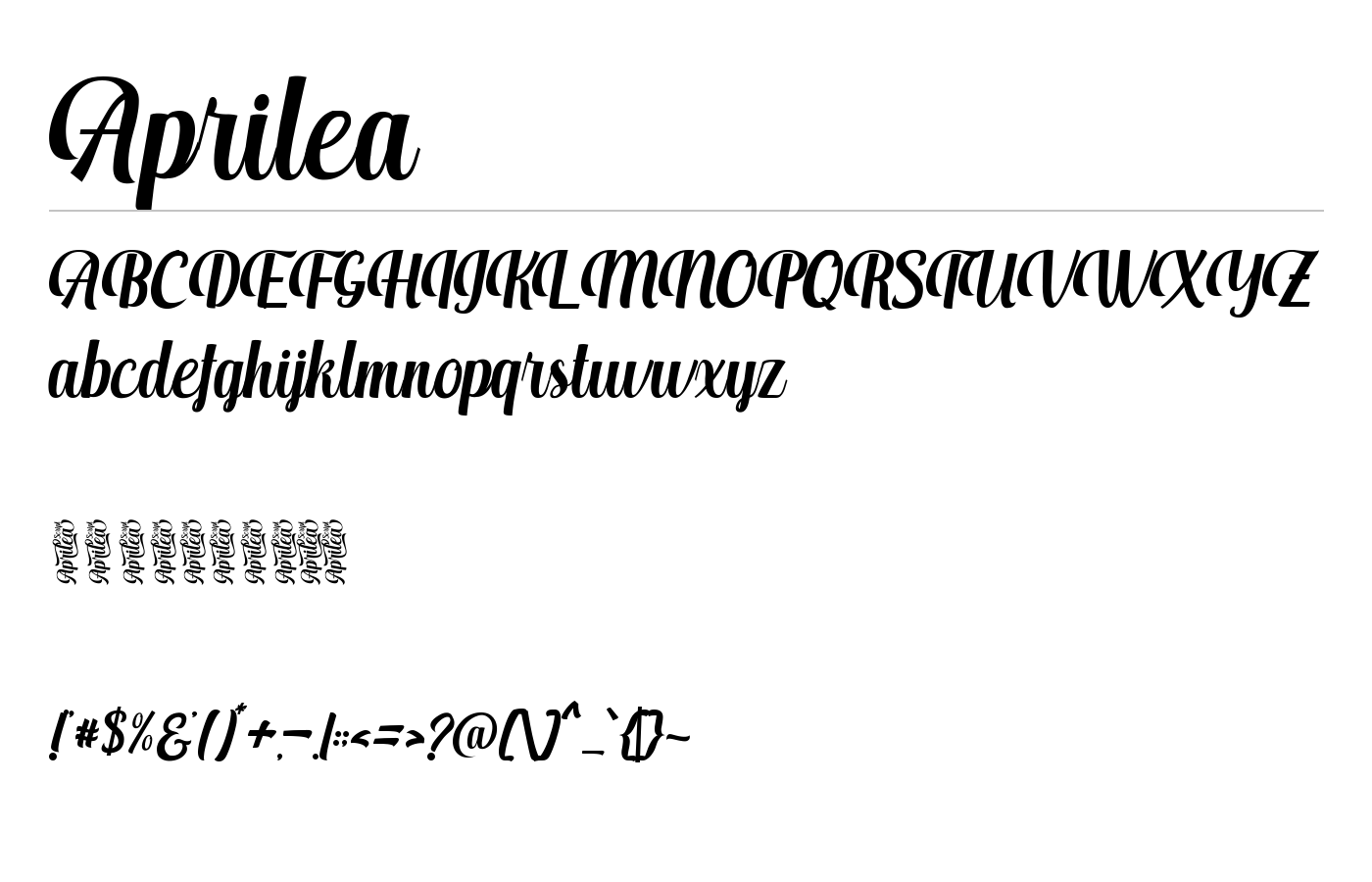 Aprilea Font preview