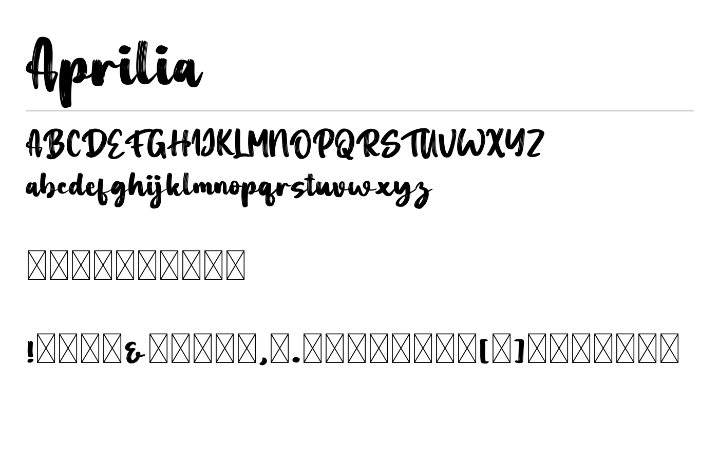Aprilia Font preview