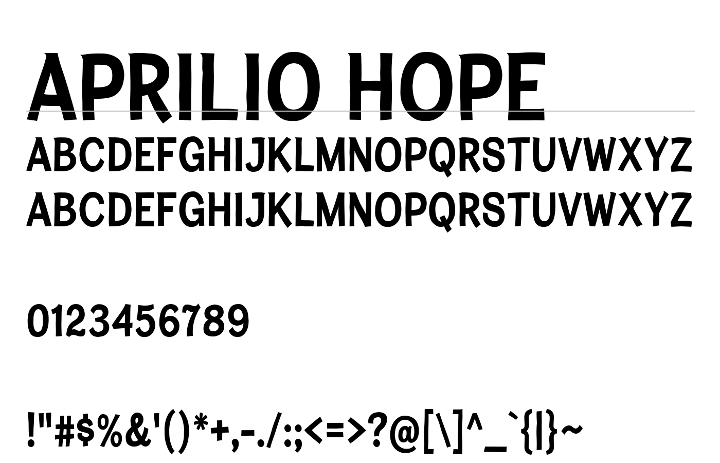 Aprilio Hope Font preview