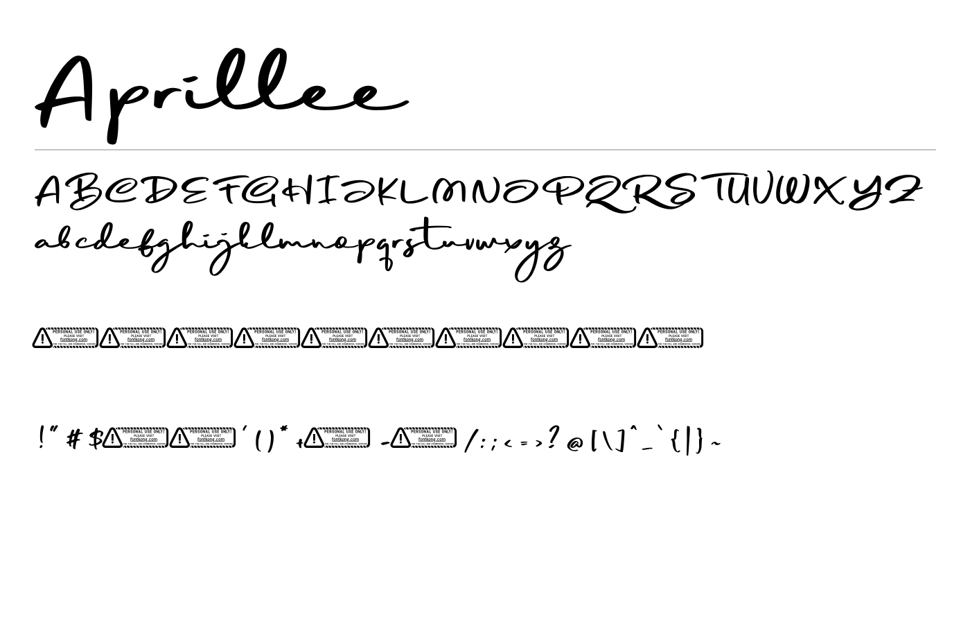 Aprillee Font preview