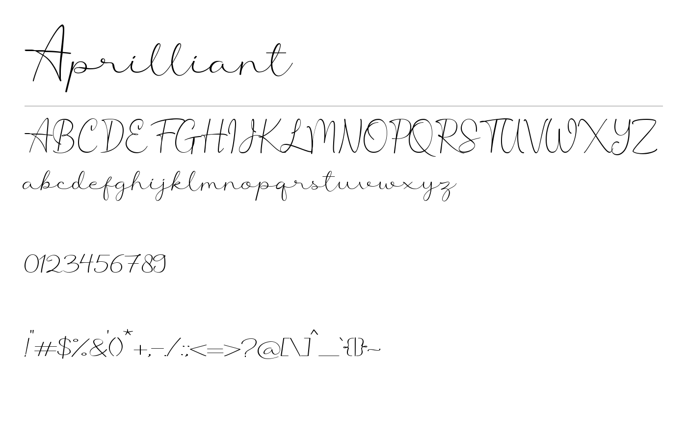 Aprilliant Font preview