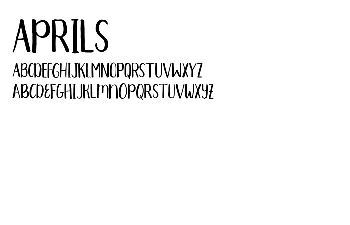Aprils Font preview