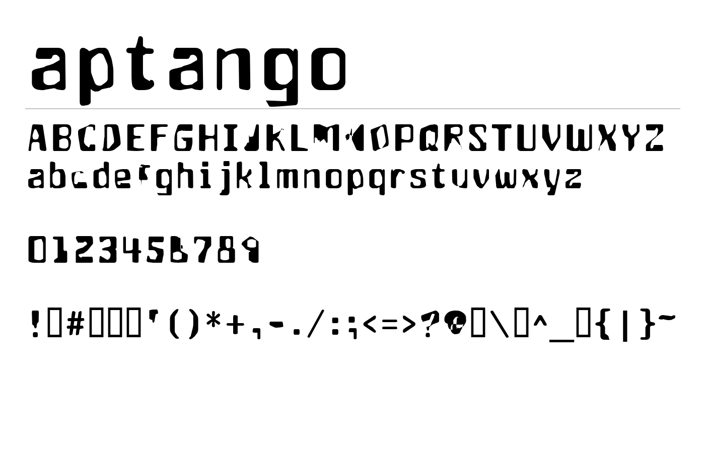 aptango Font preview