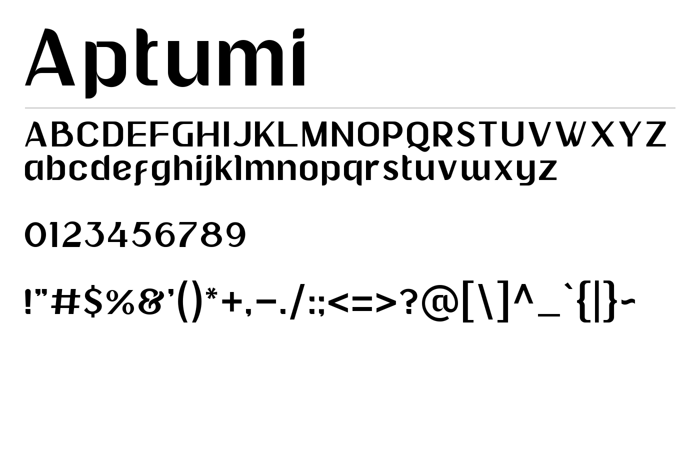 Aptumi Font preview