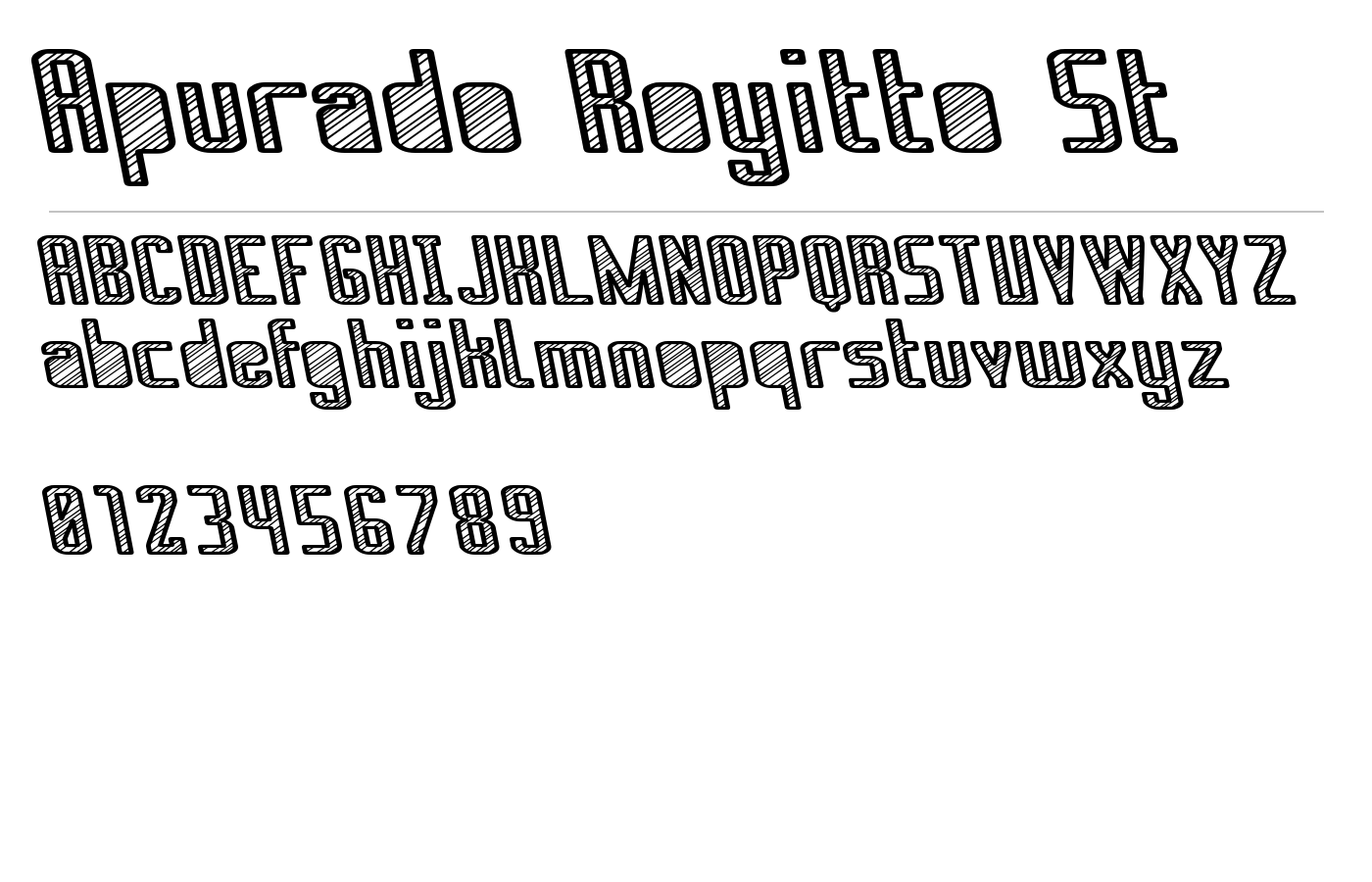 Apurado Royitto St Font preview