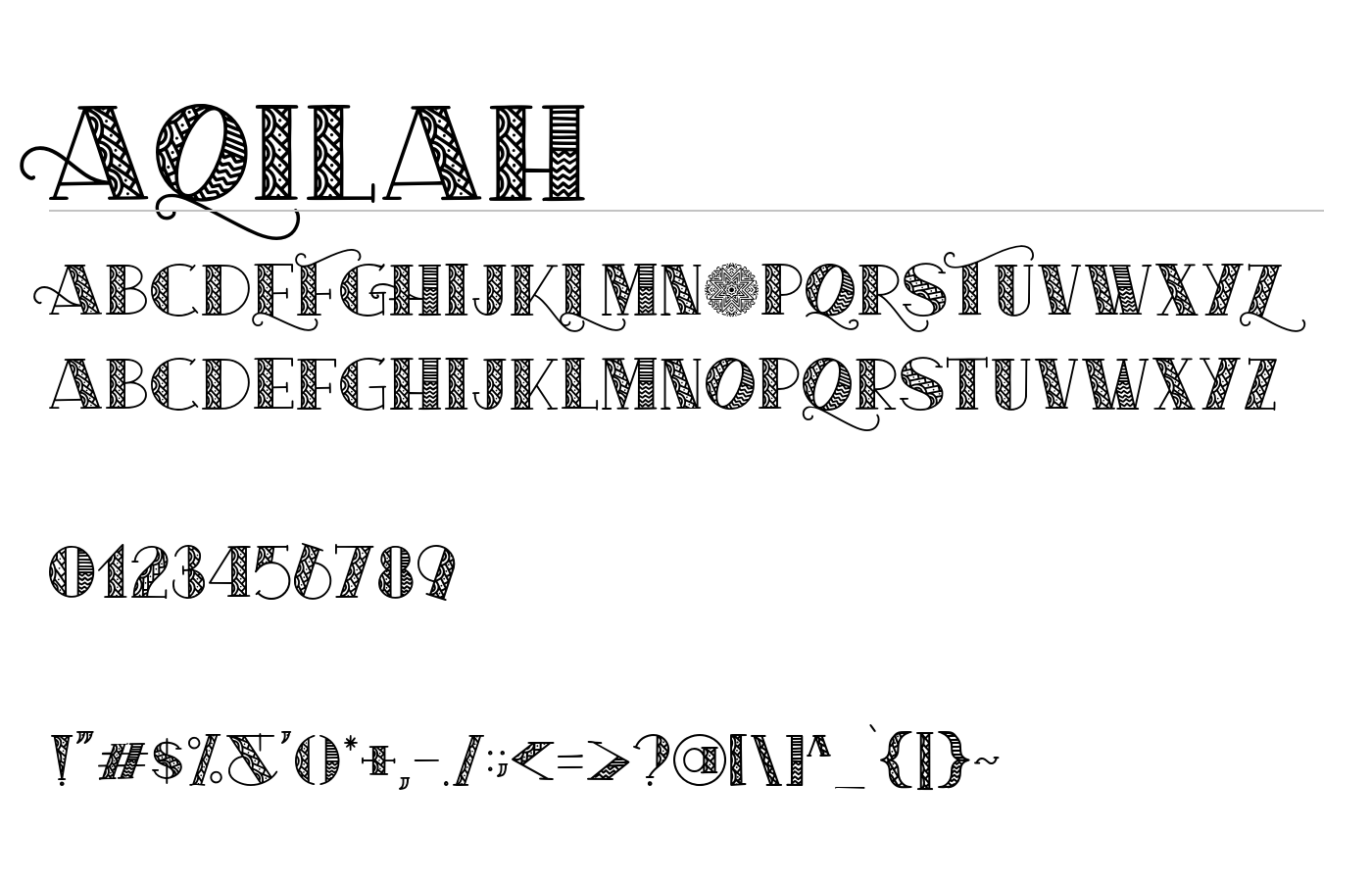 Aqilah Font preview
