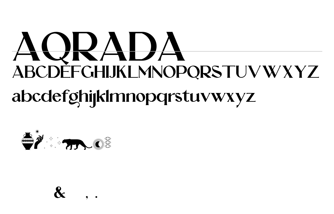 AQRADA Font preview