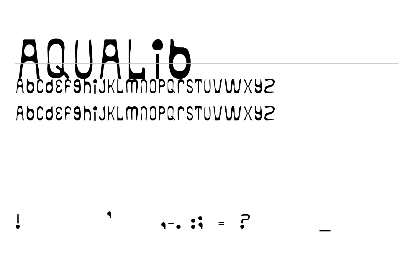 aqualib Font preview