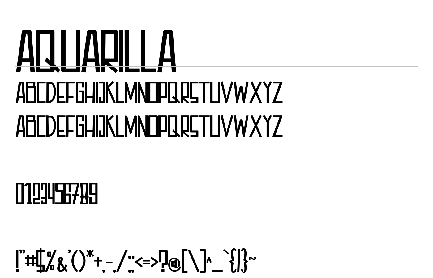 Aquarilla Font preview