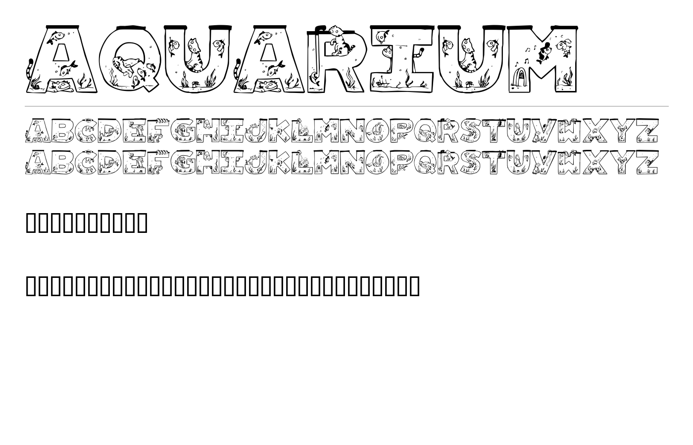 Aquarium Font preview