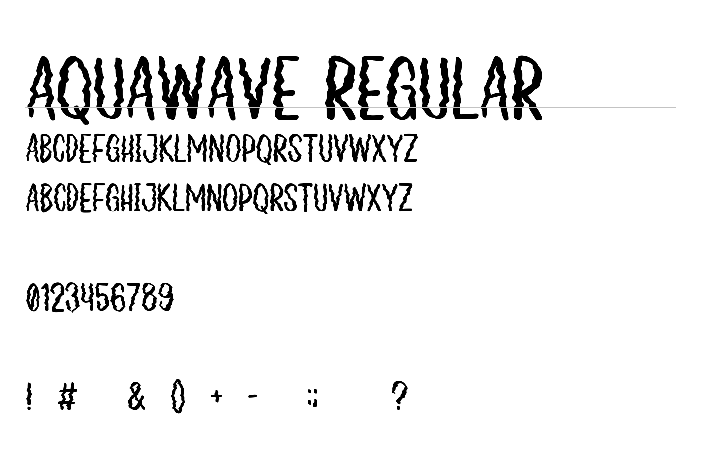 Aquawave Font preview
