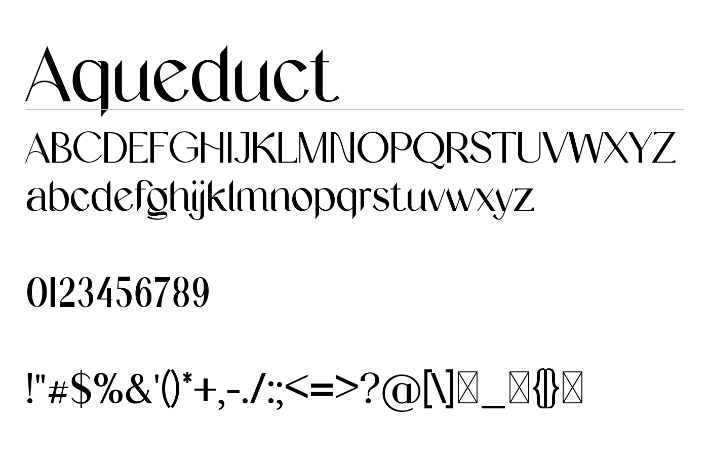 Aqueduct Font preview