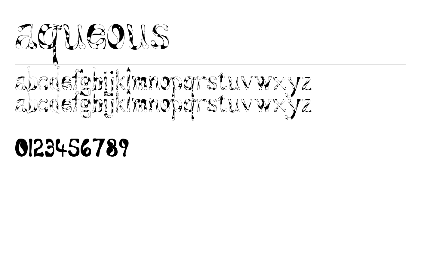 Aqueous Font preview