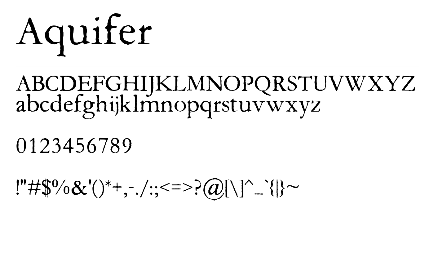 Aquifer Font preview