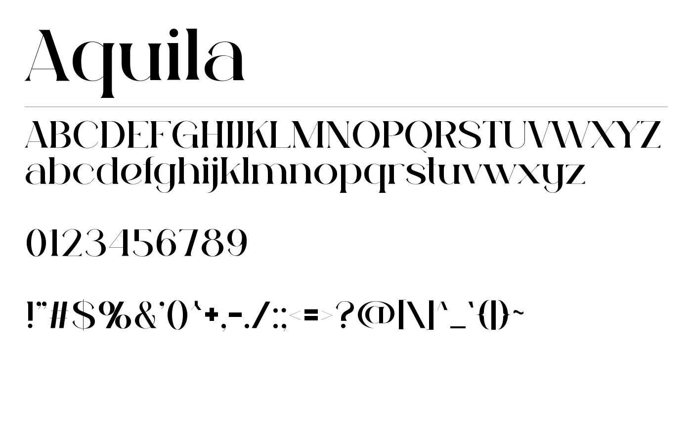 Aquila Font preview