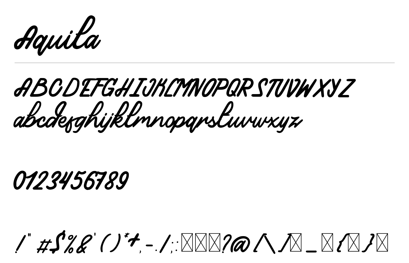 Aquila Font preview