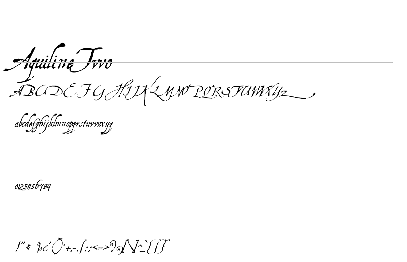 AquilineTwo Font preview
