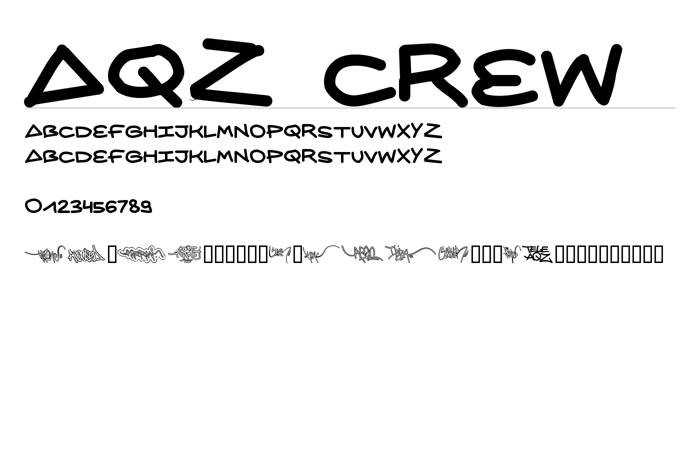 AQZ crew Font preview