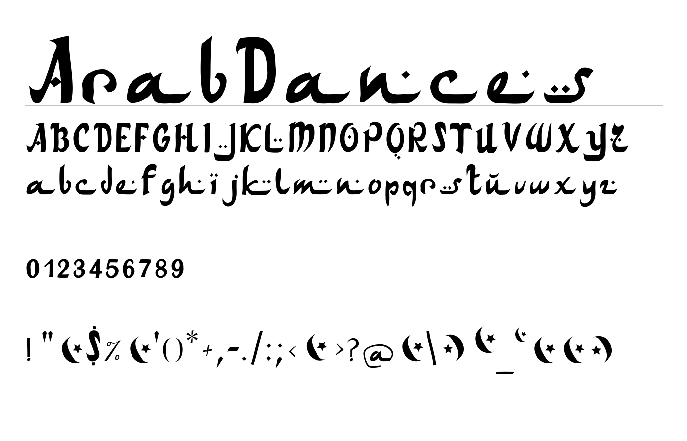 ArabDances Font preview